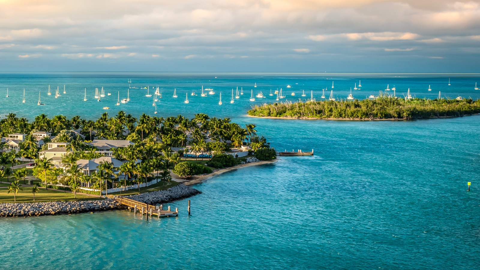 Bird's Eye View Of Sunset Key And Wisteria Island From Key West, Florida